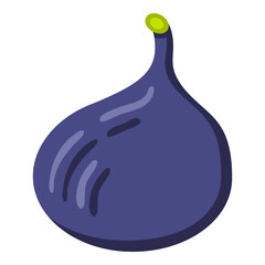 Vector Color Flat Design Icon - Fig Fruit