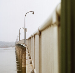 Film photograph of Harvey Taylor Bridge over Susquehanna River