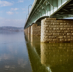 Film photograph of Harvey Taylor Bridge over Susquehanna River