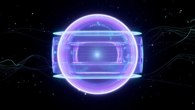 An abstract blue digital world map background featuring a glowing earth sphere and sparkling galaxy stars creates a high-tech energy illustration of the universe European Data Privacy Day - Powered by Adobe