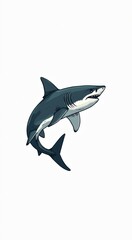Fototapeta premium Shark that is flying in the air animal background