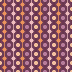 Retro geometric seamless pattern in mid century modern style with abstract dots and circle motifs. Clean, stylish modern vintage background ideal for decorative and design use.