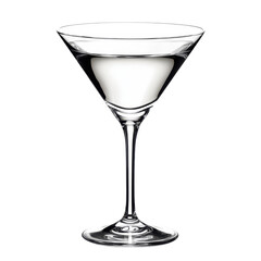 Empty martini glass on transparent background