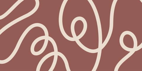 Minimalistyczne tło wektorowe z kaligraficznymi kształtami boho