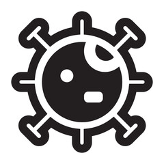 Obraz premium Illustration vector graphic of Microscopic virus icon | Glyph Icon