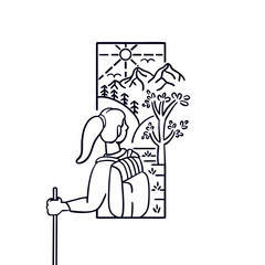 Backpacker Adventure Apparel T-shirt Design