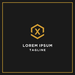 ax or xa hexagon logo