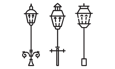Vintage Street Lamps: Ornate Lamp Post Designs, Classic Lighting Fixtures, Park and Urban Decor