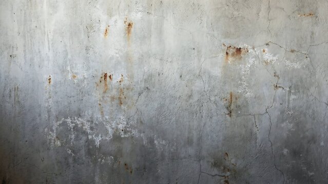 Texture of a old grungy gray concrete wall with cracks as a background or wallpaper