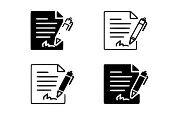 Simple Paper and Pen Icons