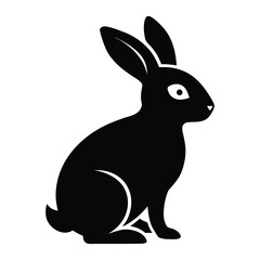 Obraz premium Rabbit Silhouette Vector Icon for Wildlife and Pet Branding