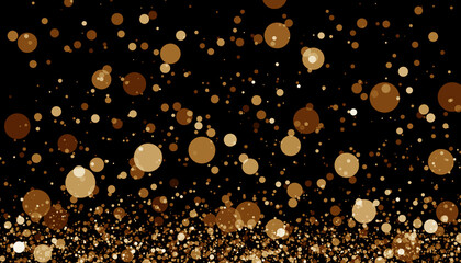 Magical Golden Bokeh Background with Shimmering Light Particles