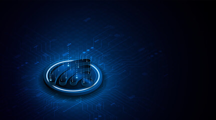 Abstract wifi symbol. Concept of communication technology, internet signal or wireless connection.