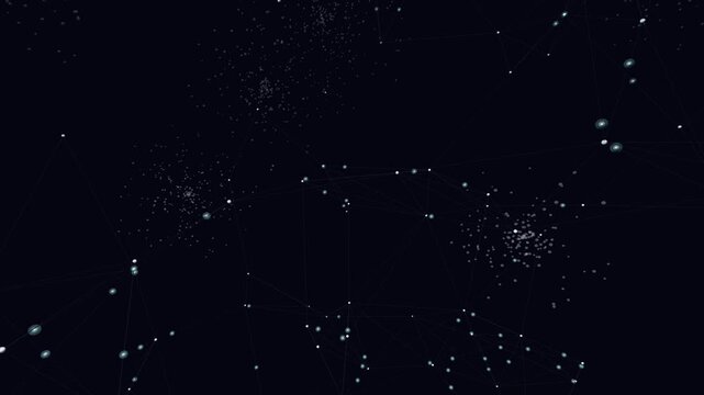 Neural Network Synaptic Degradation Nerve Impulses Fading Dissipating Alzheimer's Dementia Memory Loss Indigo Electric Blue Medical Science Loop 4K ProRes 422 HQ