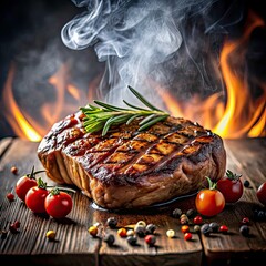 juicy grilled beef steak with perfect grill marks 