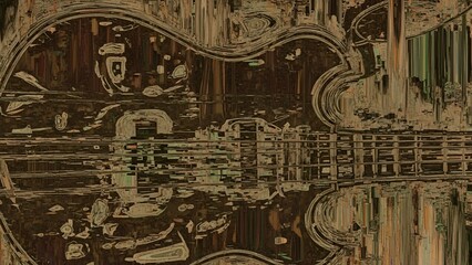 Abstracted guitar landscape a symphony of blurred lines and muted tones conveys musicality