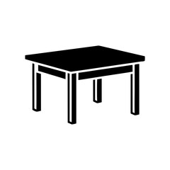 Black table with four legs