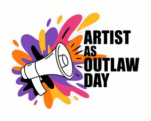 Fototapeta premium Artist as Outlaw Day Creative Expression Illustration