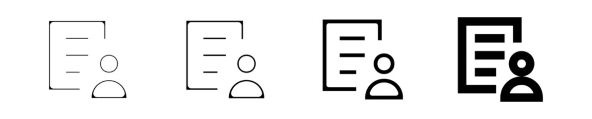 Icone UX UI bureautique Cv profil © ZAKLEFTY