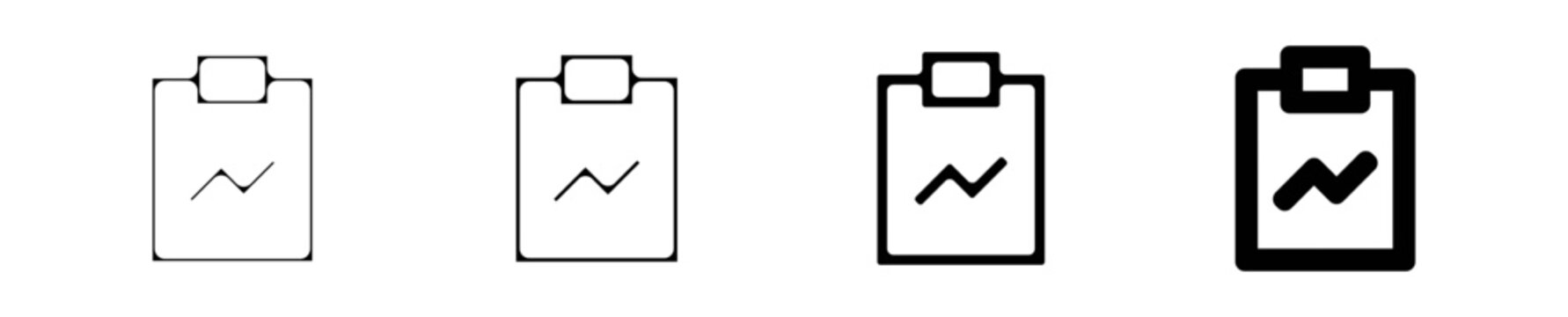 Icone UX UI bureautique fiche statistique