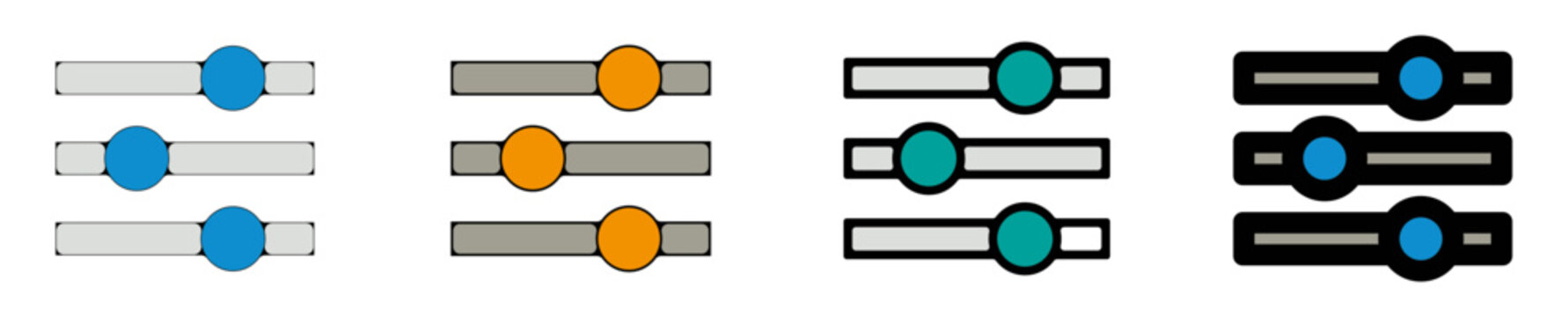 UX UI interface utilisateur curseur r&eacute;glages