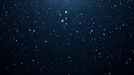 Obraz premium Enchanting winter night, a gentle snowfall creates a magical atmosphere evoking peace, beauty and