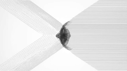 Dynamic geometric patterns moving in modern space