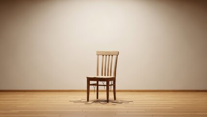 wooden chair in the room