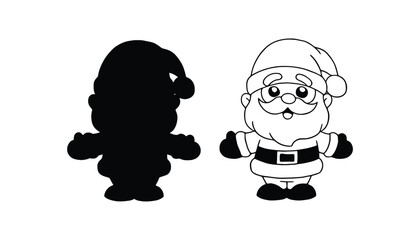 Three cartoon Santa Clauses in different illustration styles on a white background
