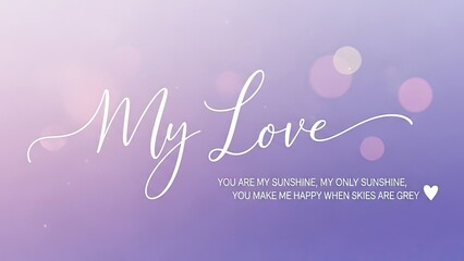 romantic quote with purple background and white text