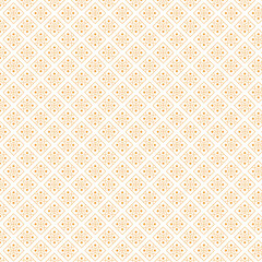 Seamless Gold Geometric Batik Pattern on White Background