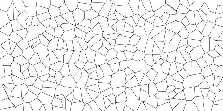 Voronoi diagram background. Seamless pattern with 3d shapes. Cement kitchen decor White Camouflage Seamless Broken Glass. Black & white broken quartz stained glass & seamless pattern vintage backgroun