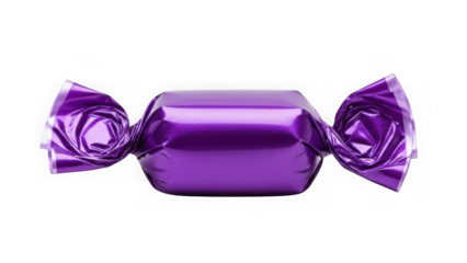 Violet candy wrapper isolated on transparent background