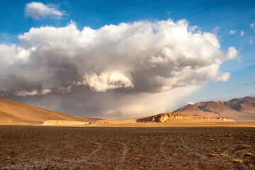 Amazing landscape in Salar De Tara, Atacama Desert, Chile.