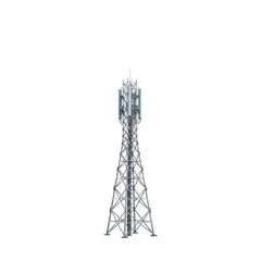 Cellular tower isolated on transparent background