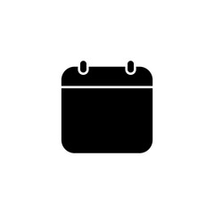 Blank calendar icon isolated on white background. Schedule, date reminder, and event planning symbol