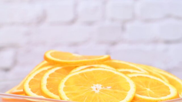 video of cut orange