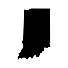 Indiana state map silhouette