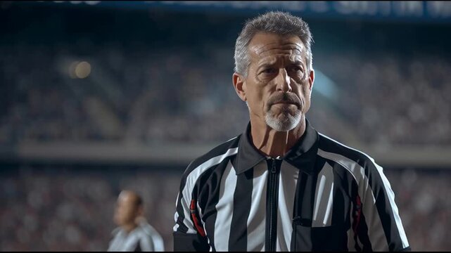 Referee Blowing Whistle Kickoff
