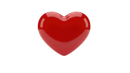 Fototapeta premium 3d red heart icon isolated on transparent background