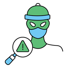 Fraud Detection Vector Icon Anti Scam Financial Crime Analysis