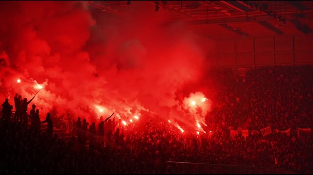 Fans Lighting Flares Stands