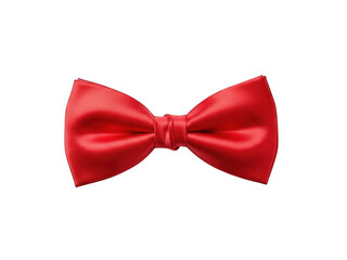 Red bow tie isolated on transparent background