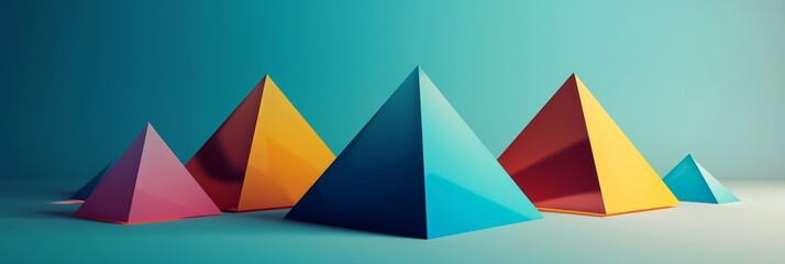 A colorful tribute to geometric design these pyramids are a feast for the eyes.