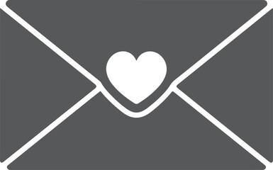 Love Letter Icon with Heart Seal &mdash; Romantic Message Envelope Illustration