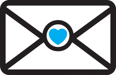 Love Letter Icon with Heart Seal &mdash; Romantic Message Envelope Illustration