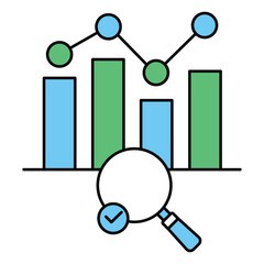 Vector Icon Representing SEO Analytics Data Dashboard