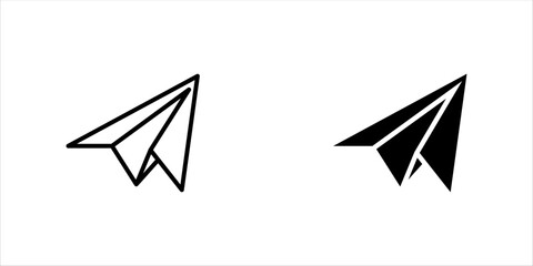 Paper plane icons collection. Filled flat icons vector illustration on white background
