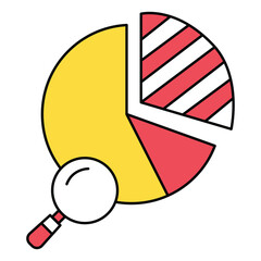 Pie Chart Analysis Vector Icon Financial Report Business Insights