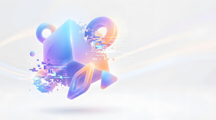 Surreal Glitch Forms in Abstract Visual Flow